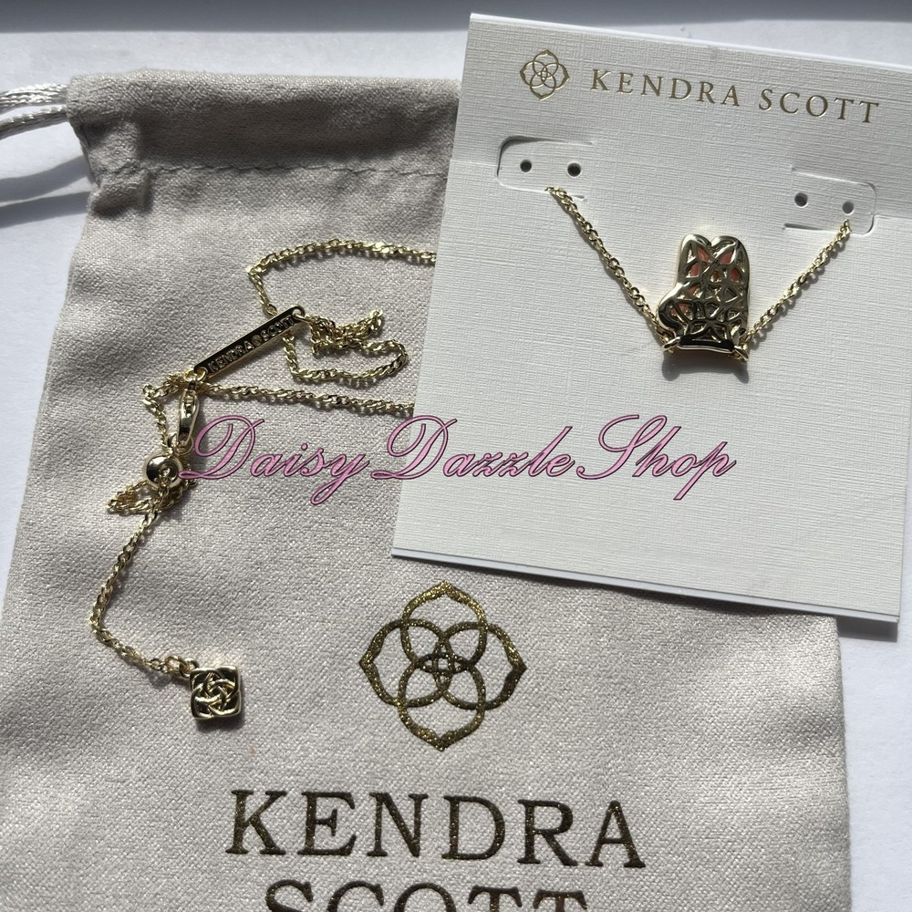 🩰🎀Kendra Scott Ballet Gold Pendant Necklace In Blush Mother of Pearl New✨ - Picture 4 of 6